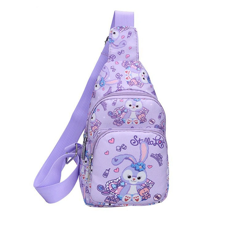 Kids Sling Backpack Bunny Print Crossbody Chest Bag Daypack for Girls