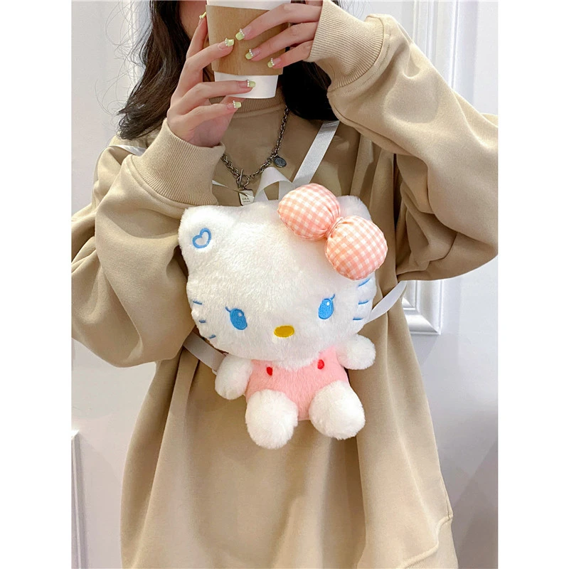 Plush Stuffed Animal Backpack, Fluffy Soft Cat Plush Pet Toys Gift