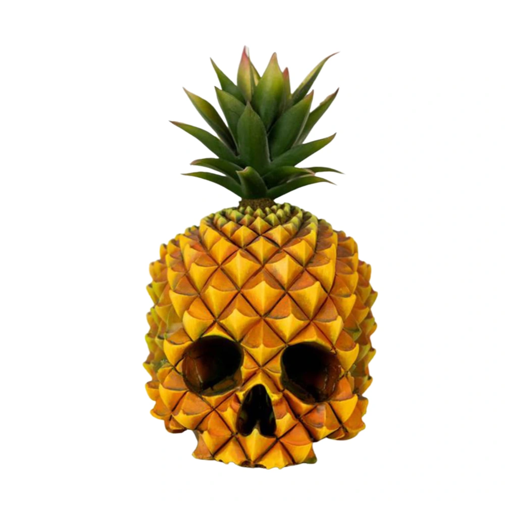 Home Ornament, Halloween Skull Pineapple Shaped Figurine Artware