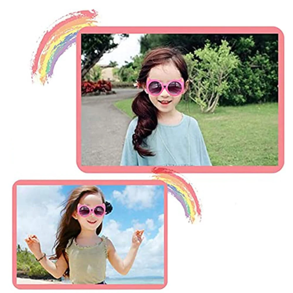 Baby Sunglasses, Cat Shape Bright Color Block Cute Eyewear Tool