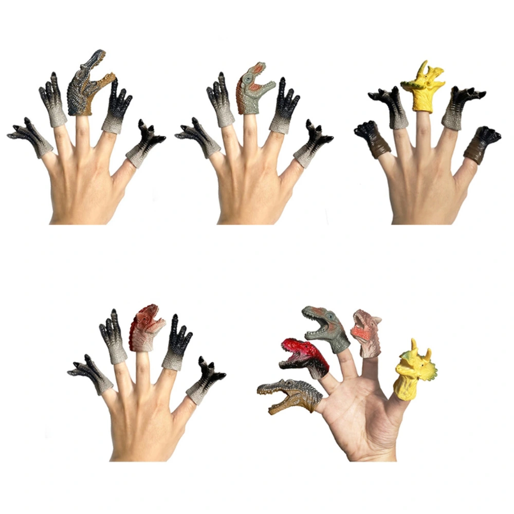 Animal-shaped Hand Puppets, Dinosaur Head and Claws Finger Gloves