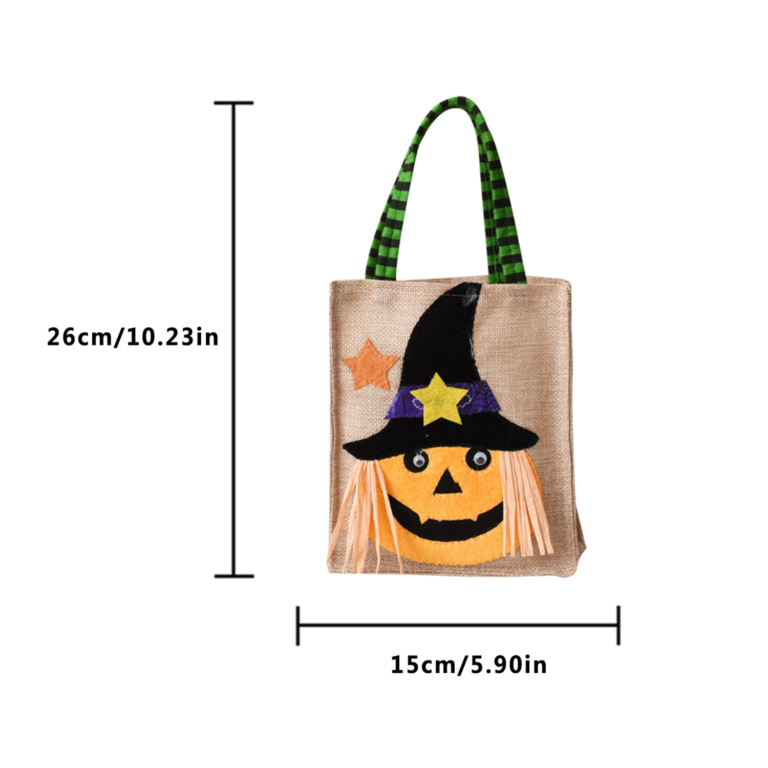 Halloween Candy Bags, Reusable Cartoon Trick or Treat Tote Bag