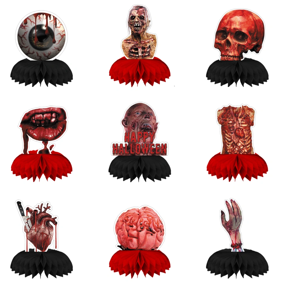 9 Pieces Halloween Table Centerpieces, Spooky Tabletop Decorations