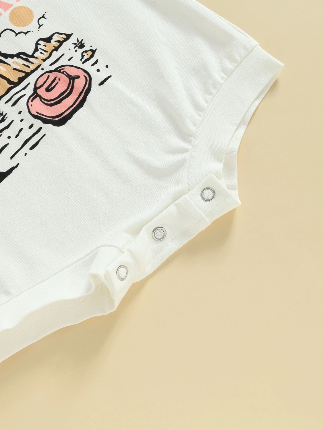 Infant Romper Western Style Letter Cactus Cowgirl Hat Print Bodysuits
