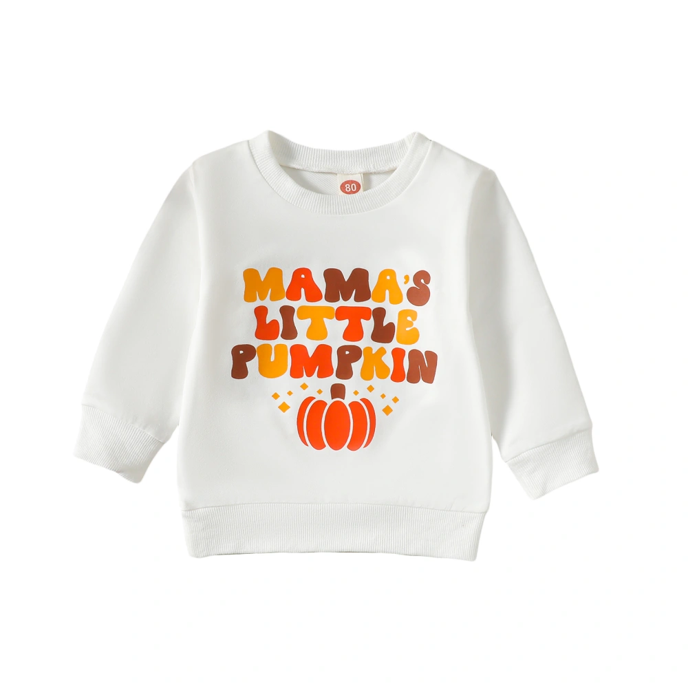 Baby Girl Autumn Pullovers Letter Print Long-Sleeved Sweatshirt