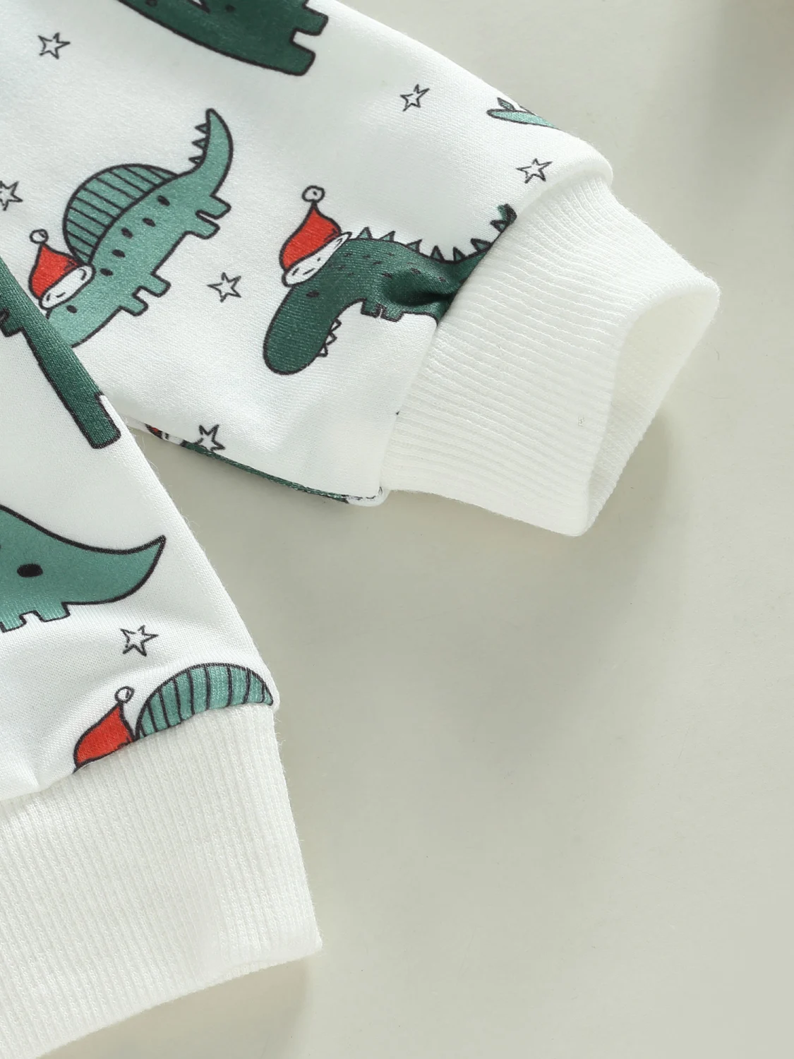 Baby 2Pcs Christmas Outfits, Dinosaur Print Tops and Pants Set