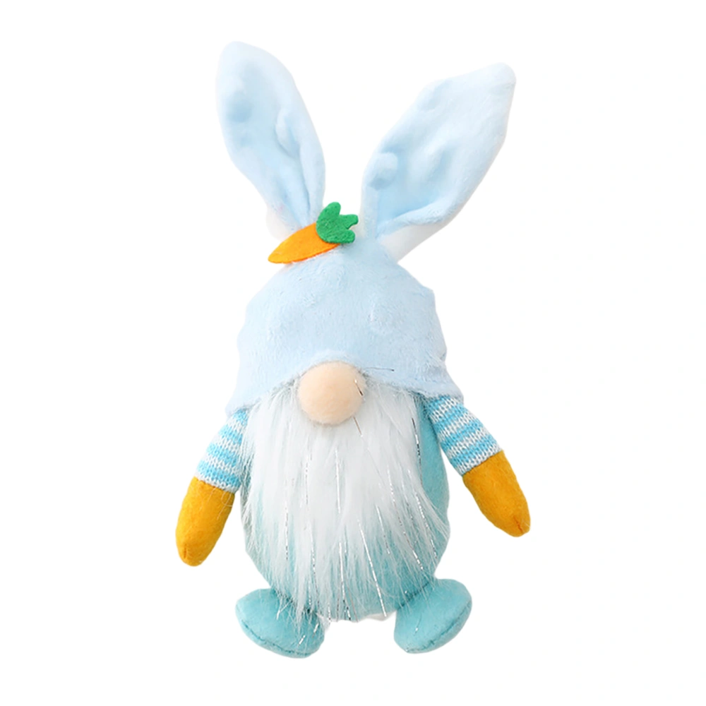 Easter Gnome with Bunny Ears Hanging Plush Doll for Spring Ornaments 