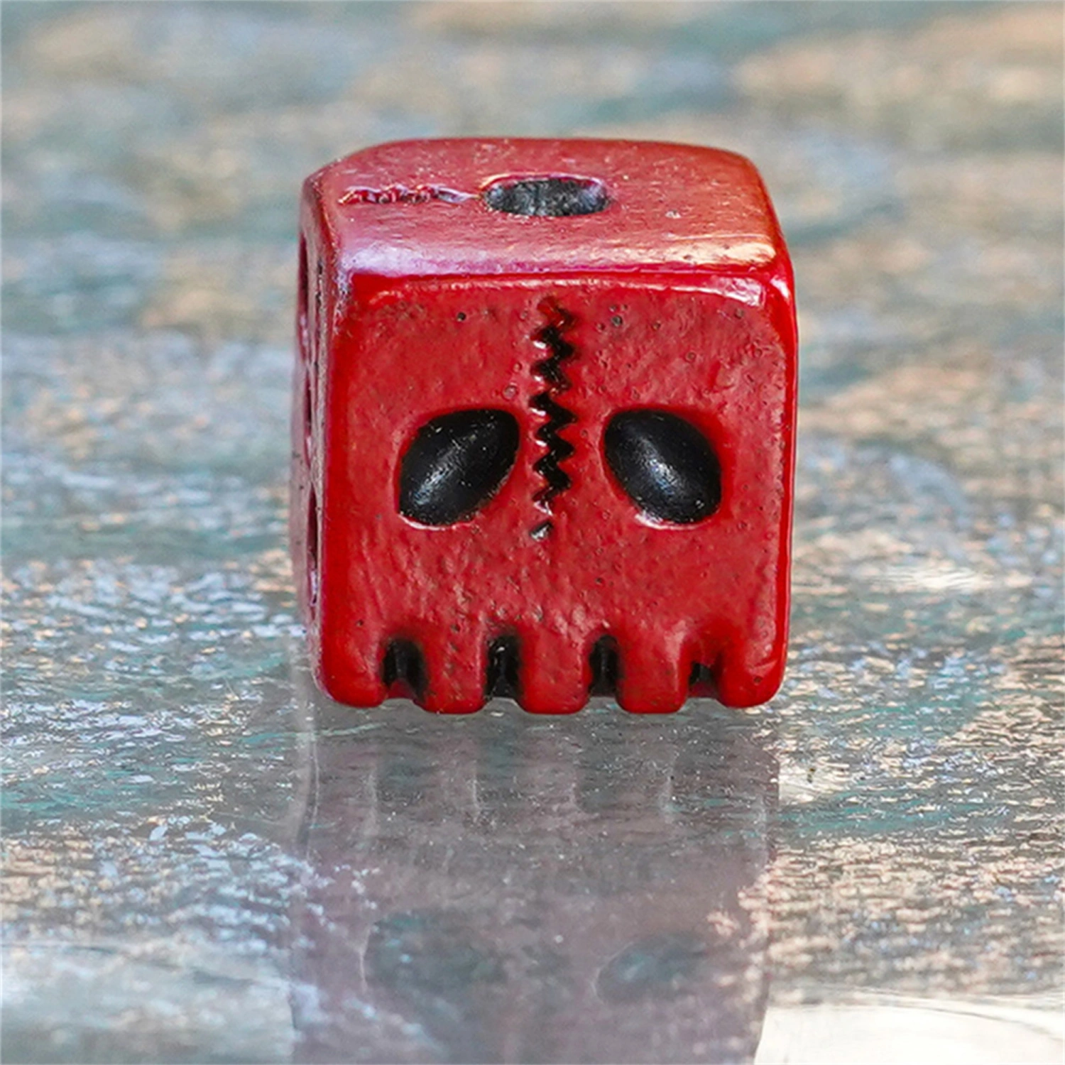 5 Pieces Dice Set, Halloween Skeleton Red Horror Dice Party Toys
