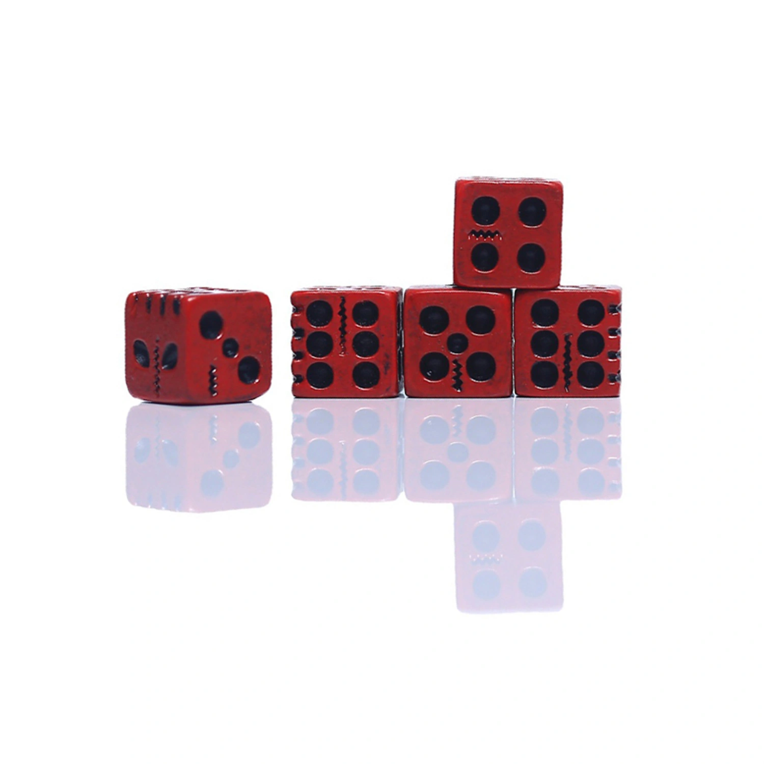 5 Pieces Dice Set, Halloween Skeleton Red Horror Dice Party Toys