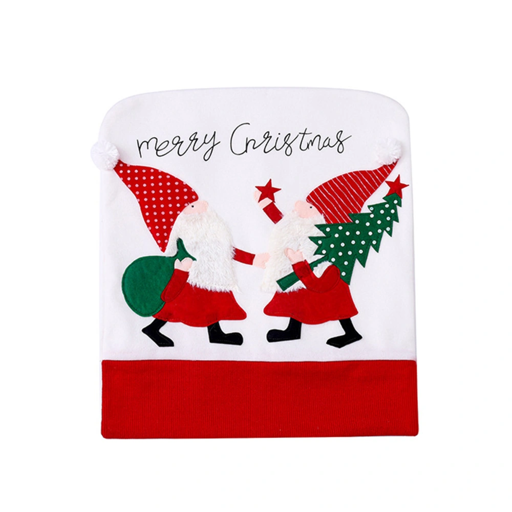 Christmas Chair Covers, Classic Santa Claus Dining Chair Back Covers