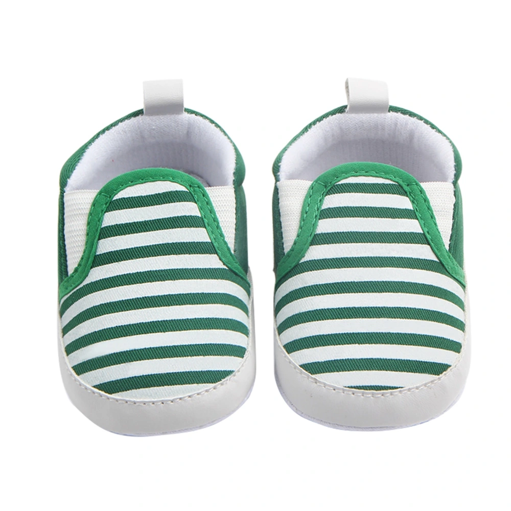 Infant Baby Flat Shoes, Stripe Print Non-Slip First Walking Shoes