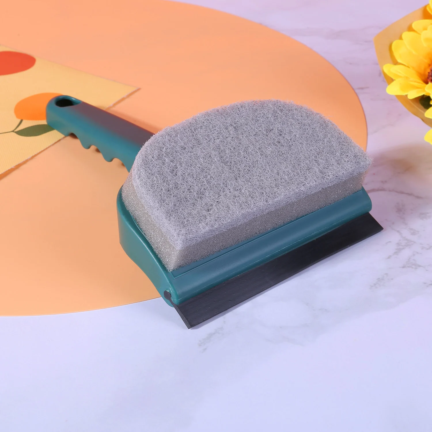 Glass Cleaning Brush 2 in 1 Sponge Window Glass Wiper Scrubber 