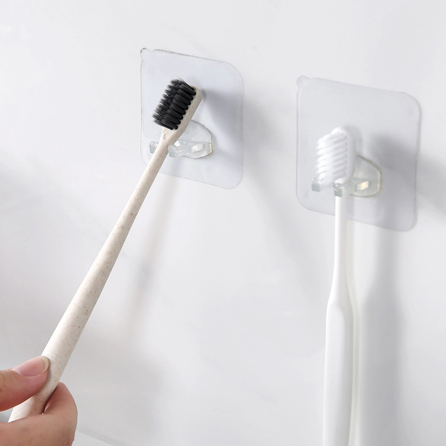 Toothbrush Hook, Wall-Mounted Suction Type Transparent Accessory