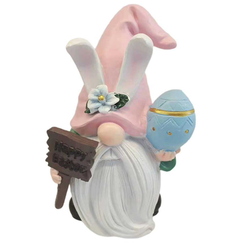 Easter Gnome Decoration, Faceless Gnome with Rabbit Ear Hat Ornament