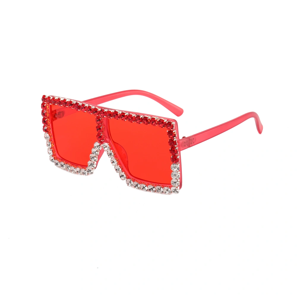 Kids Oversize Square Sunglasses, Bling Rhinestone Frame Sunglasses