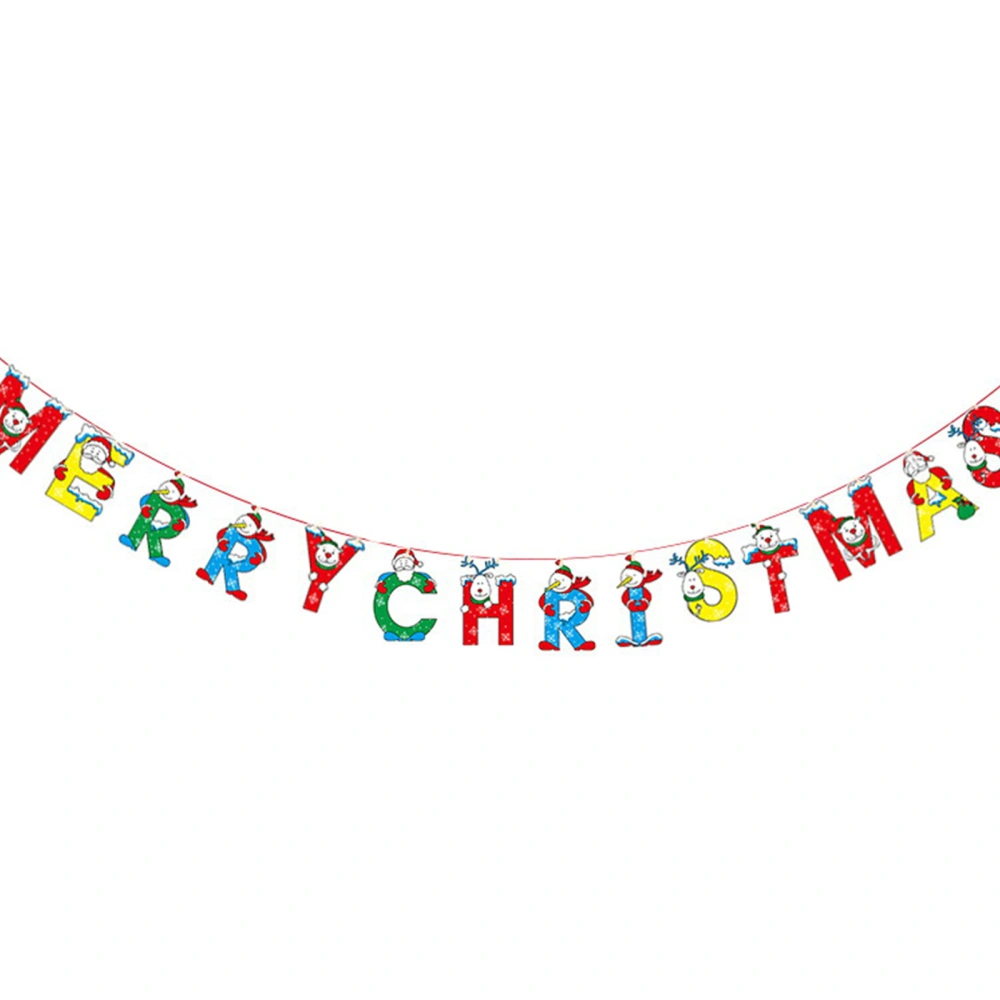 Christmas Hanging Pull Flag, Banners Decoration Props Party Supplies