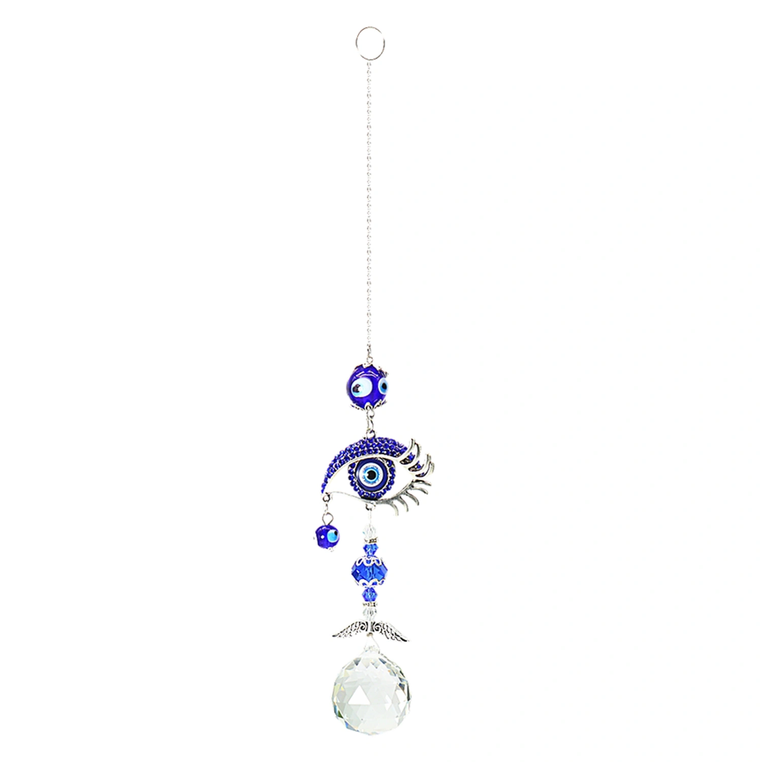 Eye Crystal Wind Chime with Metal Hook, Garden Hanging Ornament