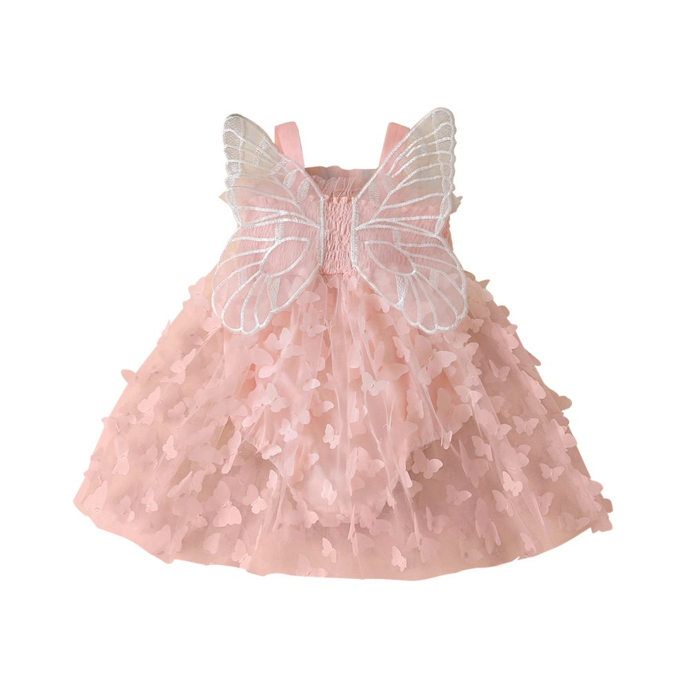 Baby Girls Romper, Sleeveless Butterfly Tulle Patchwork A-line Dress