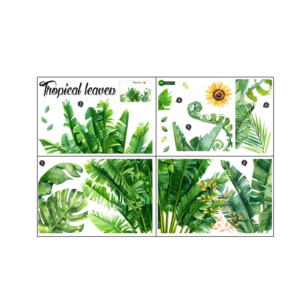 Wall Sticker, Plant Flower Print PVC Decals Posters Decorative Tools