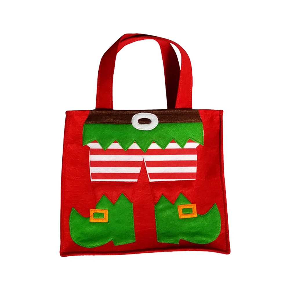 Christmas Gift Bag, Santa Elf Wine Bottle Tote Bag with Handles