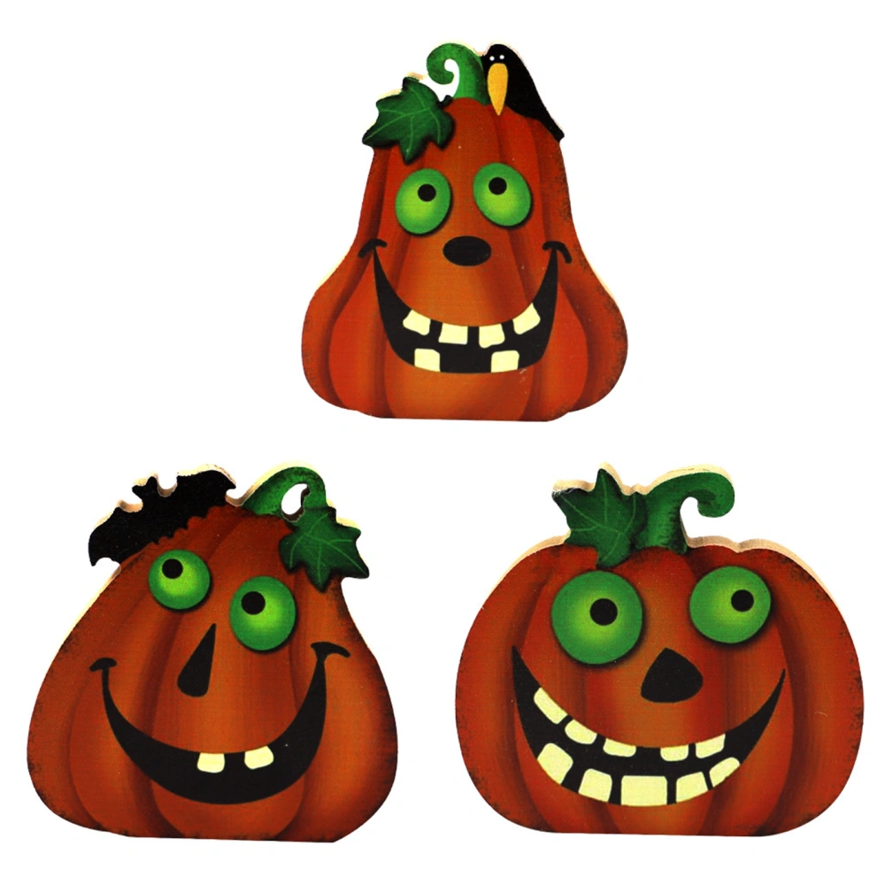 Halloween Ornament, Tombstone/ Owl/ Pumpkin Shaped Wood Artware