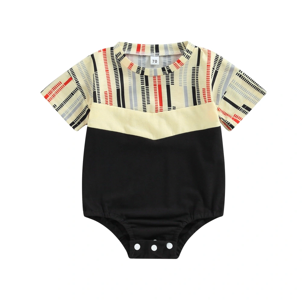 Baby Boys Girls Summer Romper, Short Sleeve Crew Neck Graphic Bodysuit