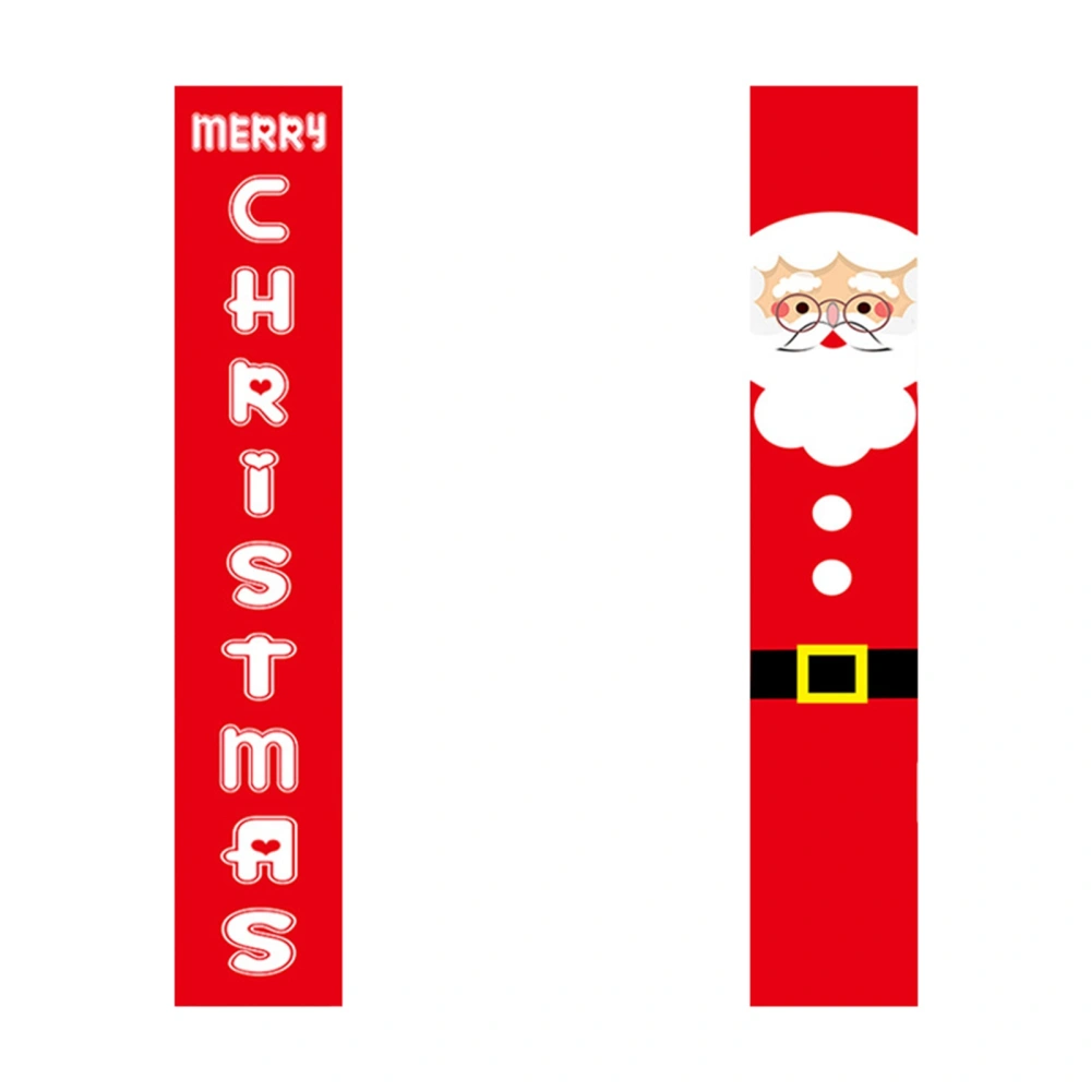 Christmas Porch Banner Cartoon Letter Print Hanging Door Banner Sign