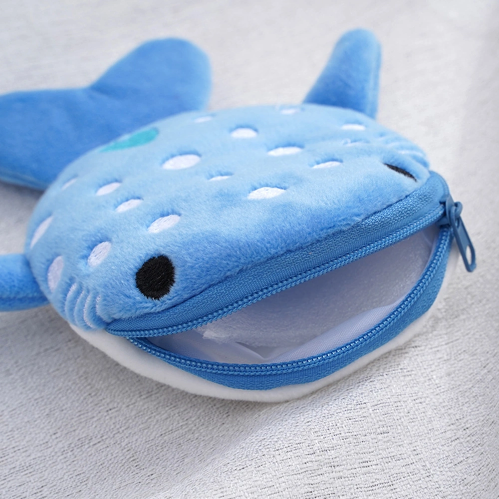 Kids Plush Shark Coin Purse, Animal Wallet Coin Pouch with Zipper