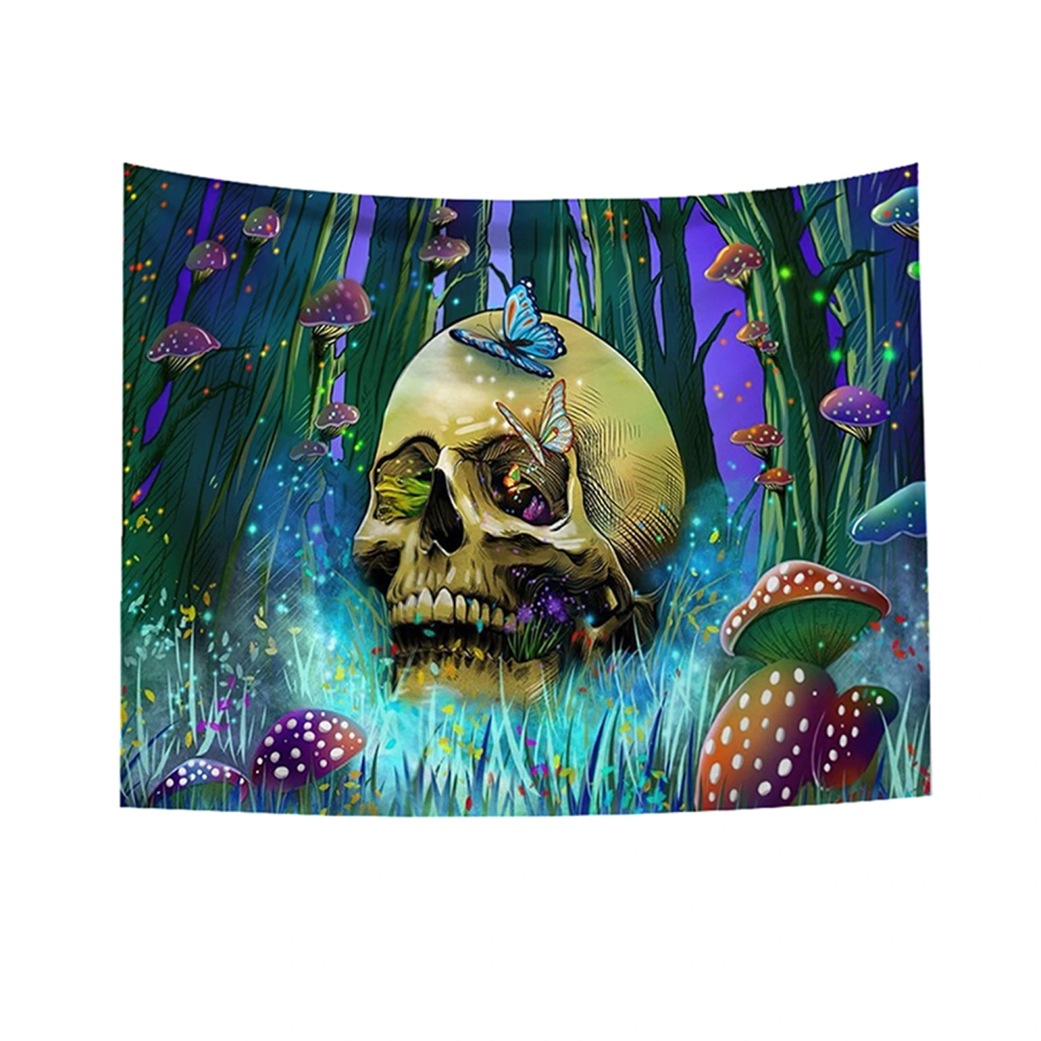 Colorful Wall Tapestry, Psychedelic Abstract Square Hanging Carpet