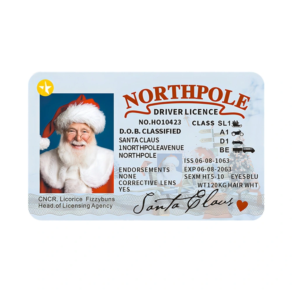 Santa Claus Licence Christmas Box Filler for Kids Stocking Fillers