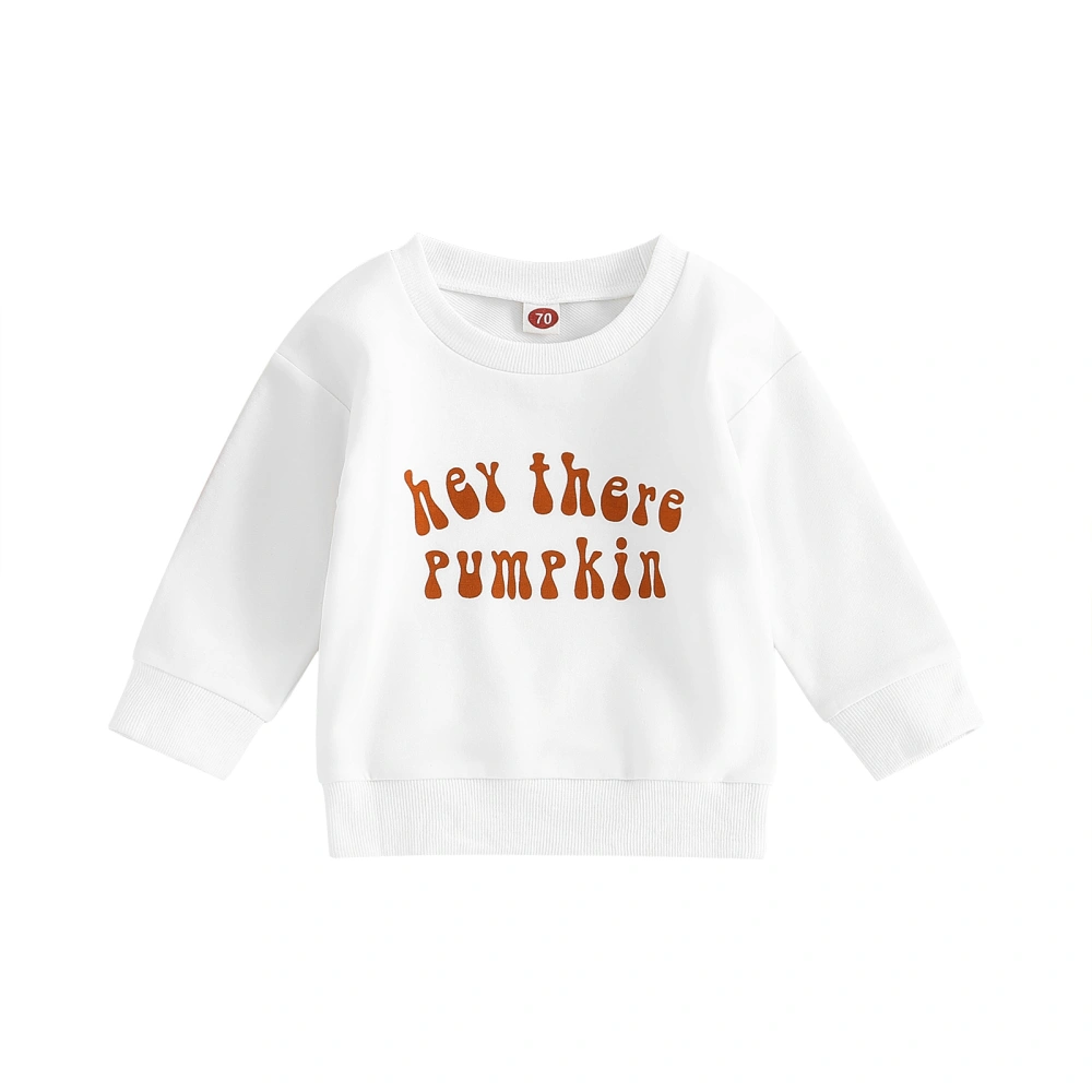 Baby Halloween Sweatshirt Casual Letter Print Long Sleeve Pullovers 