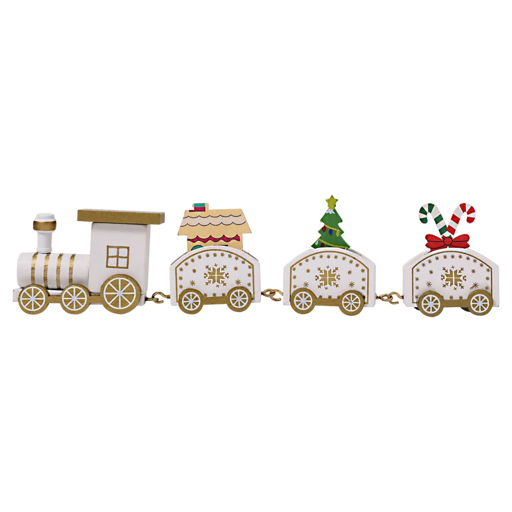 Christmas Train Wooden Decoration, Mini Locomotive Festival Present 