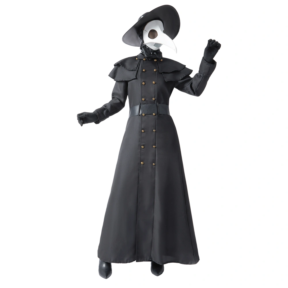 Adult Halloween Cosplay Costumes Set, Robe with Hat Belt Gloves