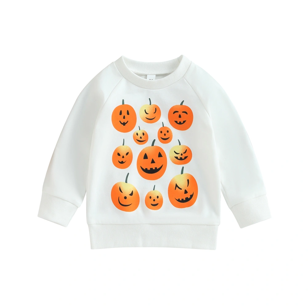 Baby Halloween Sweatshirts Long Sleeve Pumpkin Print Pullovers