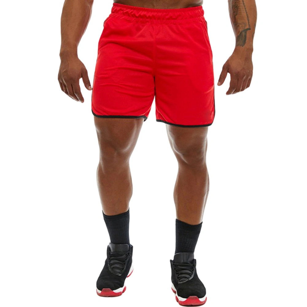 Men’s Sports Casual Shorts, Elastic Waist Quick Dry Gym Short Pants