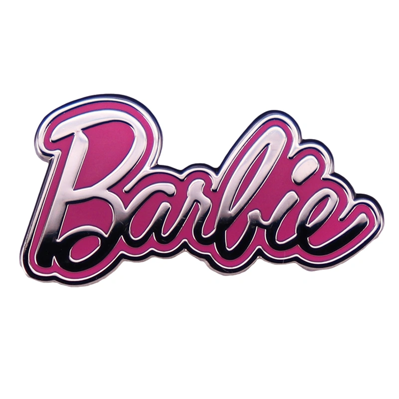 Barbie Letter Brooch Pink Kawaii Pins Badges for Coat, Hat Gifts
