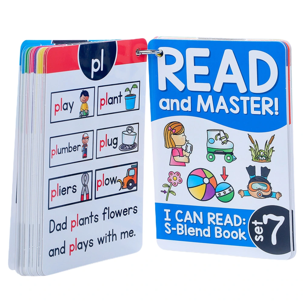 Phonics Card English Early Learning with Metal Ring Flashcards