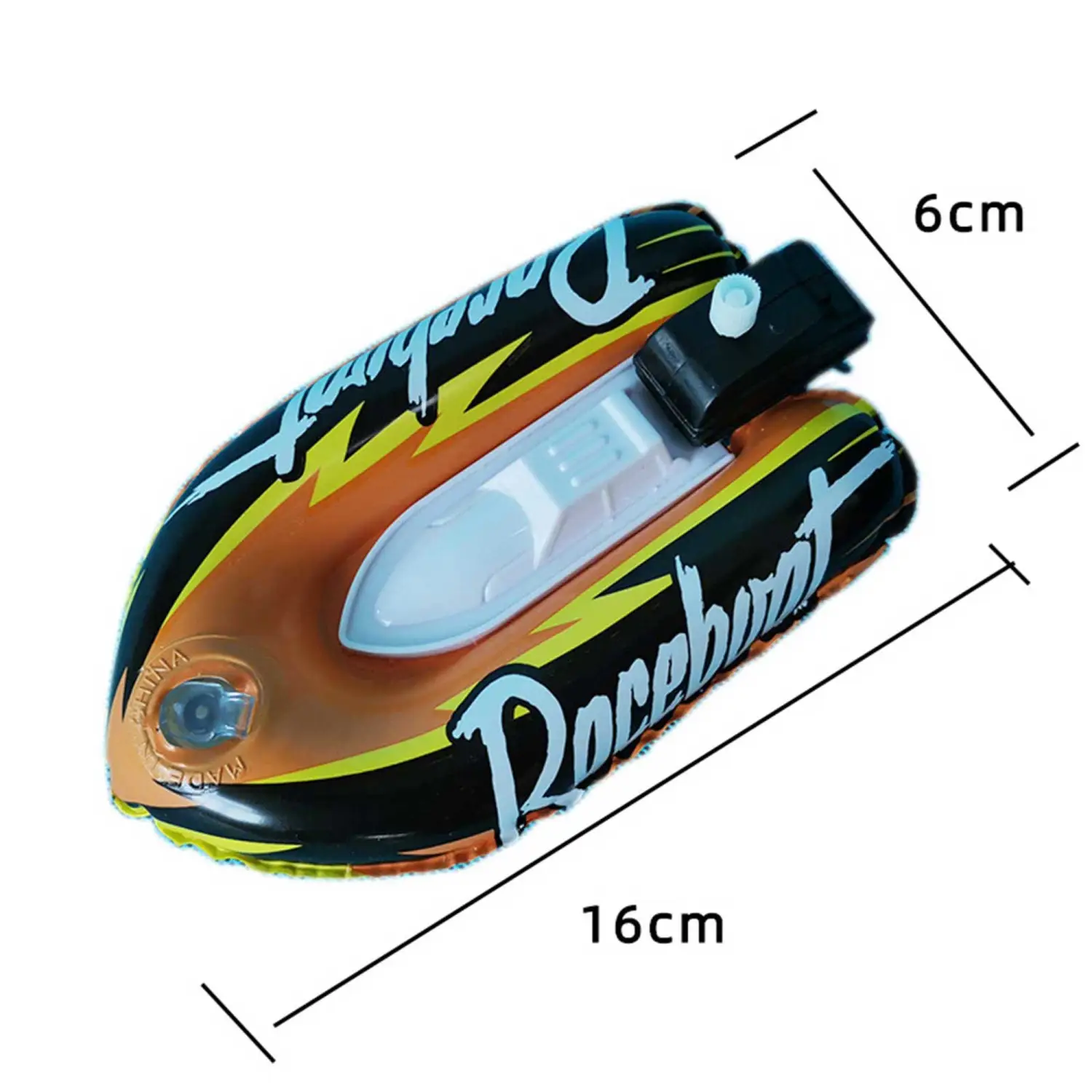 Speedboat Inflatable Toy, Bath Speed Boat Wind Up Water Machine