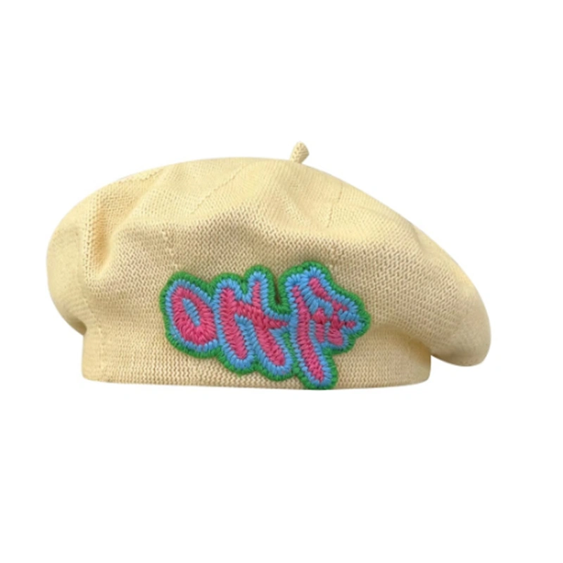 Letter Embroidery Artist Beret Cap Painter Hat for Women Teen Girls