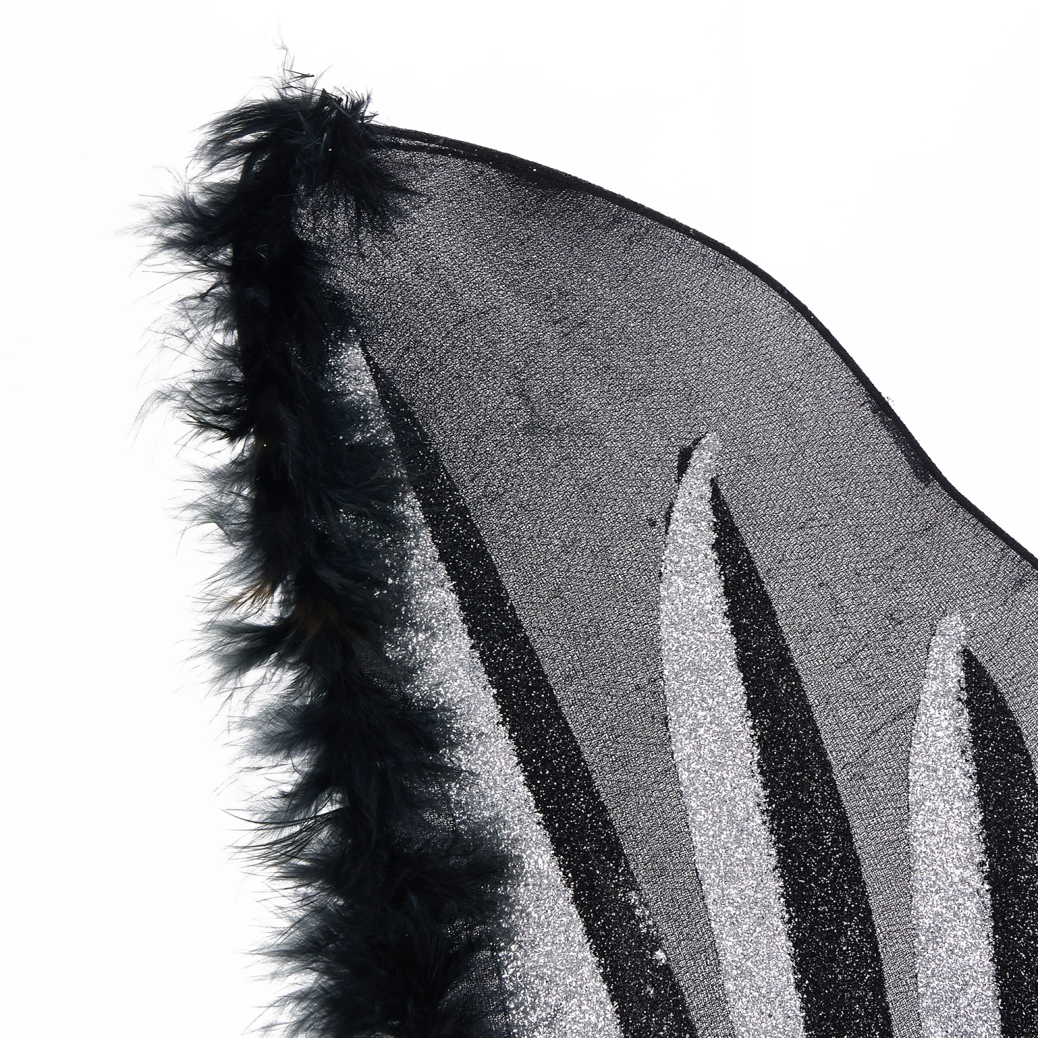 Adult Angel Wings Deluxe Feather Trim Devil Wings with Elastic Straps