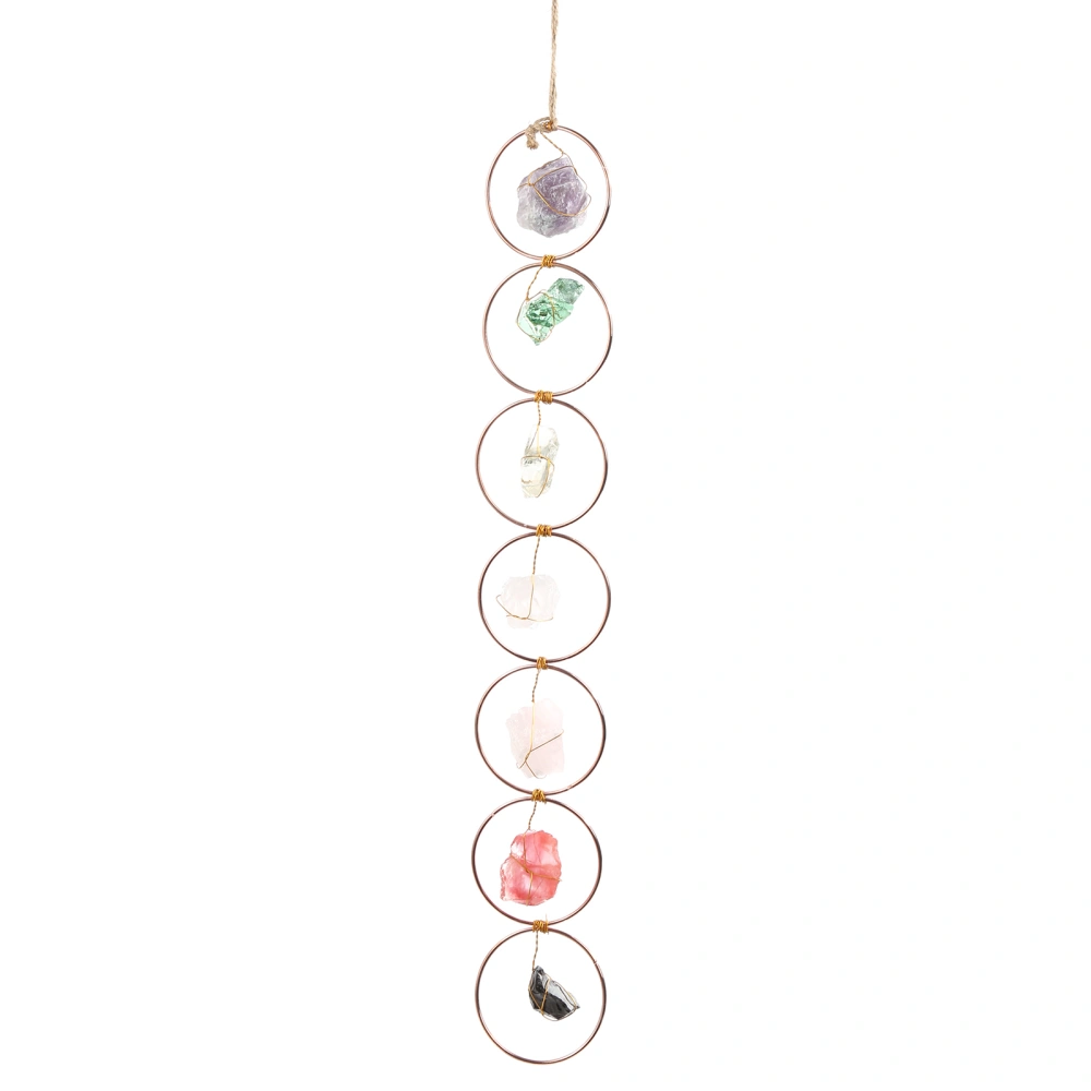 7 Chakra Gemstone Wall Decorations Raw Crystal Wall Hanger Gifts