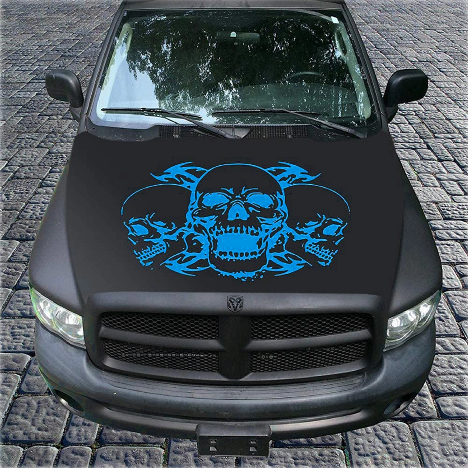 Skull Car Hood Sticker, Hood Decal, Cool Exterior Decoration