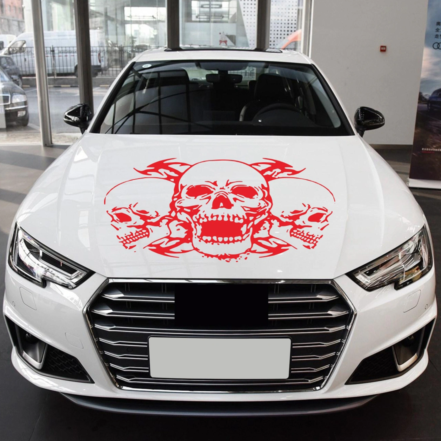 Skull Car Hood Sticker, Hood Decal, Cool Exterior Decoration