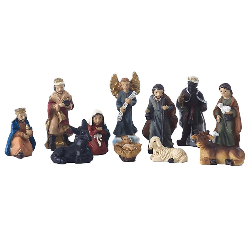 11Pcs Christmas Nativity Figurines, Holy Family Statues Catholic Gift