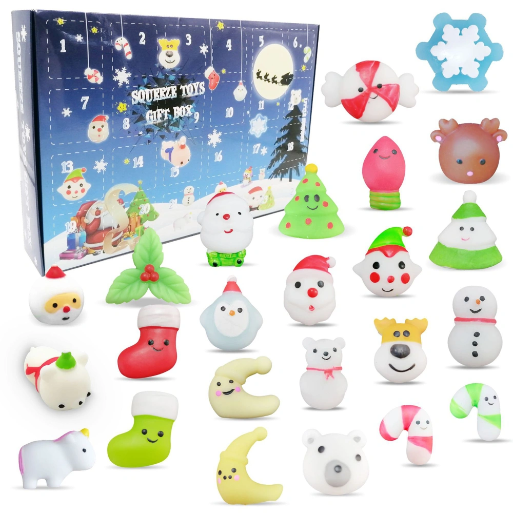 Advent Calendar Toy Blind Box Set, Christmas Doll Cute Pack Gift