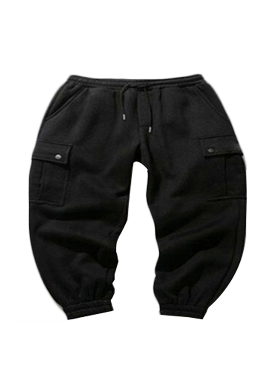 Men Jogger Pants Drawstring Workout Cargo Sweatpants with Side Pockets