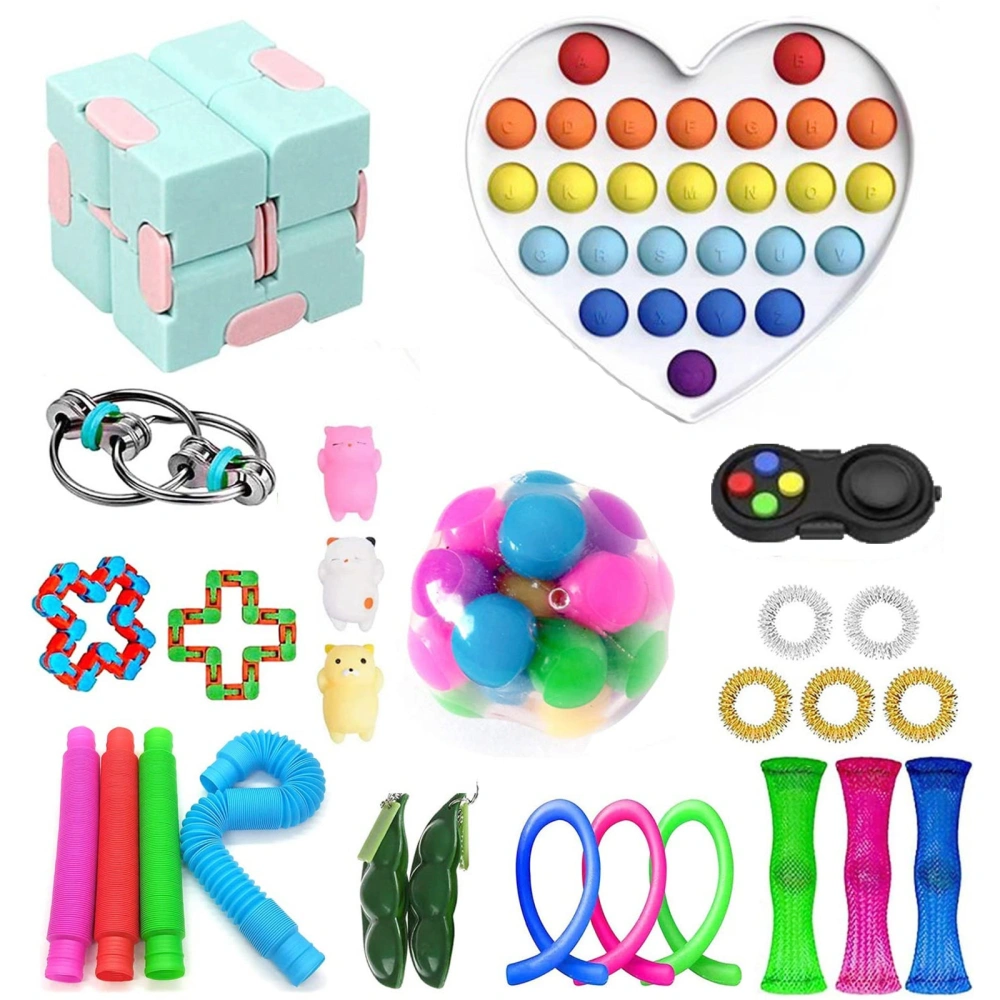 Press Type Decompression Toy Set, Early Learning Stress Relief Toys