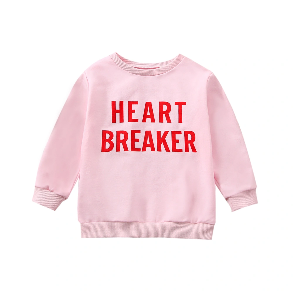 Toddler Spring Autumn Long Sleeve O Neck Letter Print Sweatshirt