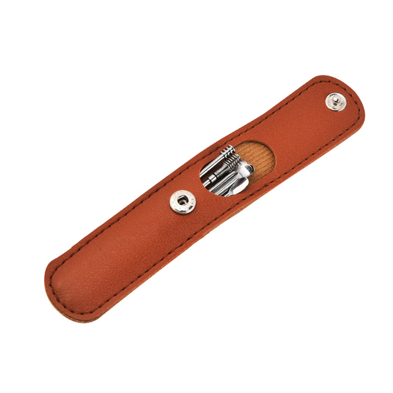 Stainless Steel Ear Pick with PU Storage Bag, Hanging Hole Tool
