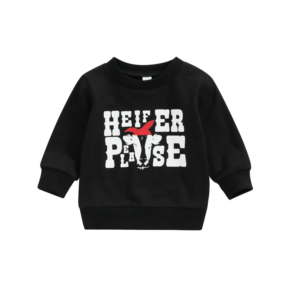 Baby Boys Sweatshirt Long Sleeve Letters Print Patchwork Tops Pullover